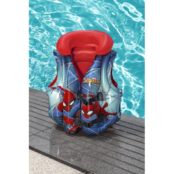 Nafukovacia záchranná vesta pre deti Spiderman BESTWAY 98014 51x46 cm