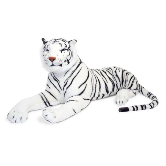 Plüss fehér tigris fekvő Melissa&Doug WHITE TIGER GIANT STUFFED ANIMAL