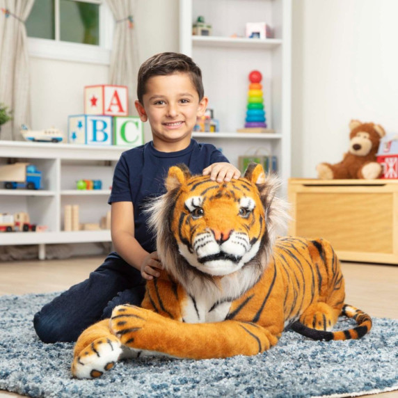 Plüss tigris fekvő Melissa&Doug TIGER GIANT STUFFED ANIMAL