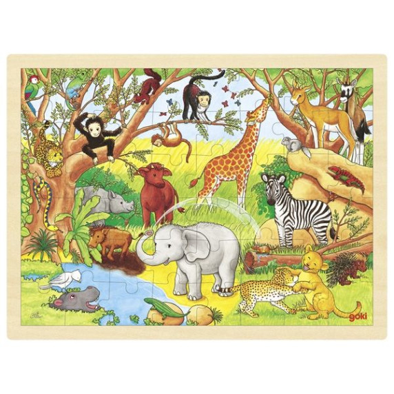 Puzzle lemn Africa, Goki