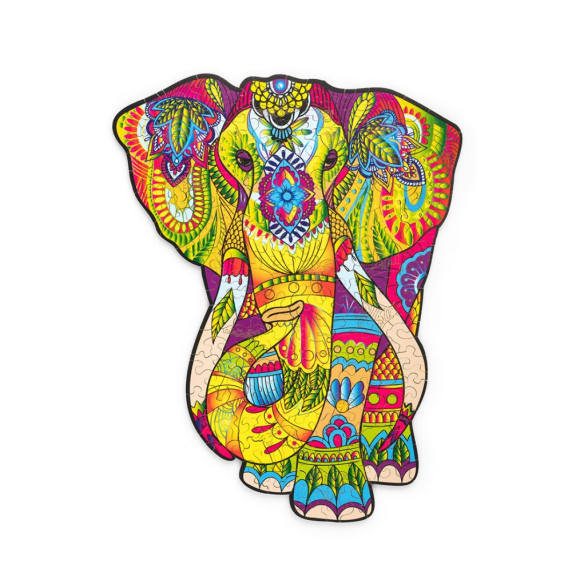 Puzzle din lemn - elefant - WOOD TRICK