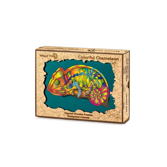 Puzzle din lemn - cameleon -WOOD TRICK