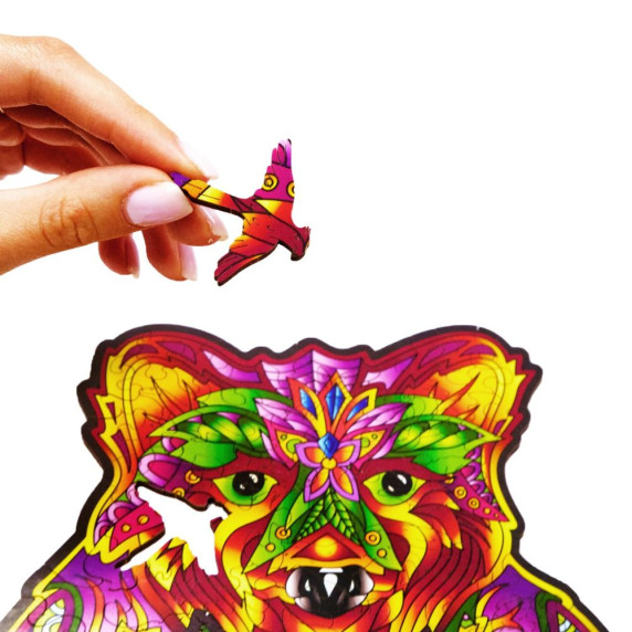 Puzzle din lemn - urs - WOOD TRICK