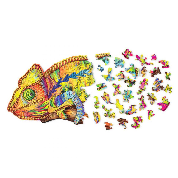 Puzzle din lemn - cameleon -WOOD TRICK