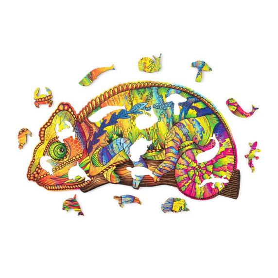 Puzzle din lemn - cameleon -WOOD TRICK
