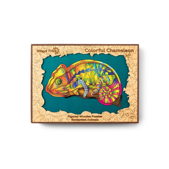 Puzzle din lemn - cameleon -WOOD TRICK