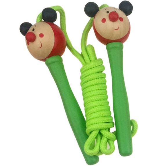 Coardă de sărit - verde - Woodyland Skipping Rope LADYBIRD