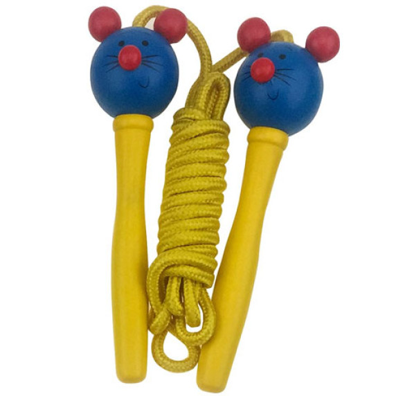 Coardă de sărit - galben - Woodyland Skipping Rope MOUSE
