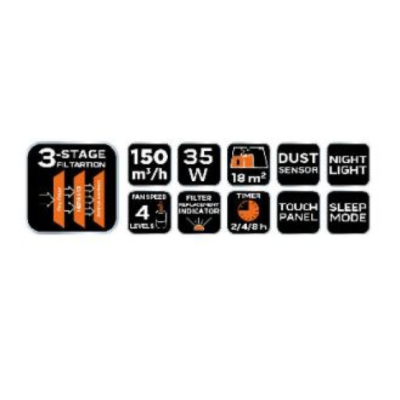 Légtisztító Hepa H13 NEO TOOLS 3az1-ben