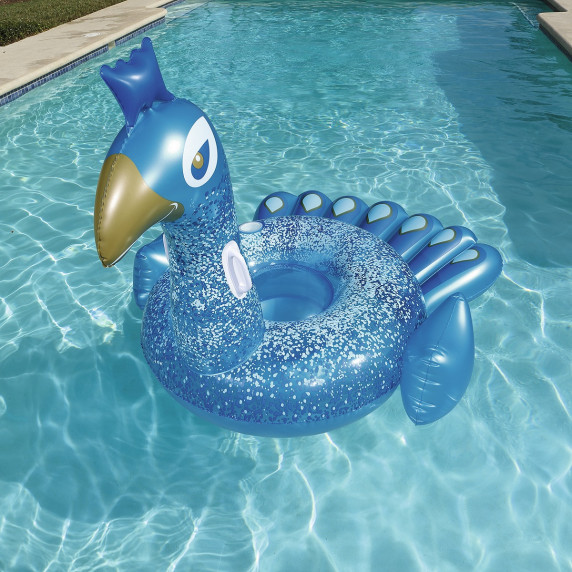 Felfújható gumimatrac BESTWAY Pretty Peacock - kék páva