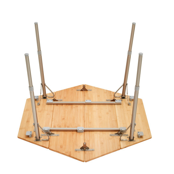 Kemping asztal KING CAMP Bamboo Color 100x100x60cm