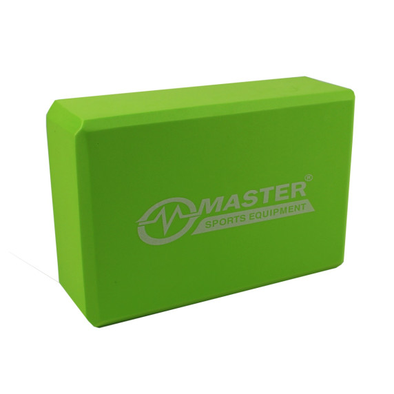 Jógatégla MASTER Yoga Block 23x15x7,5 cm - zöld