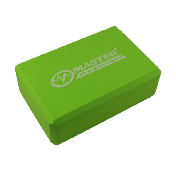 Jógatégla MASTER Yoga Block 23x15x7,5 cm - zöld