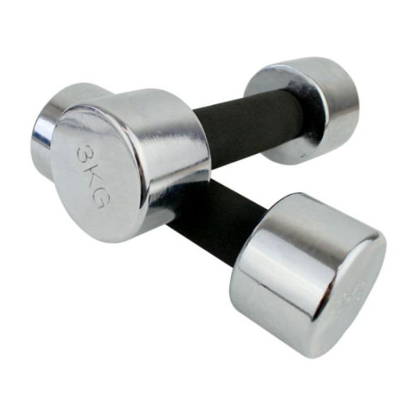 Set gantere - 2 x 3 kg - MASTER Chrom