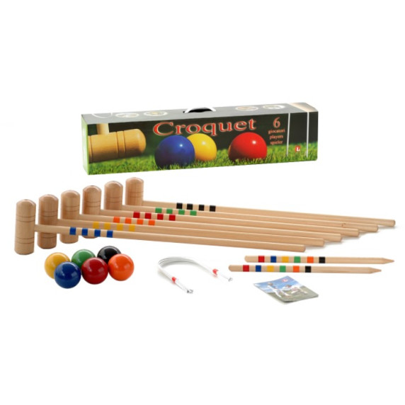 Set cricket din lemn pentru 6 jucători  - Lucio Londero