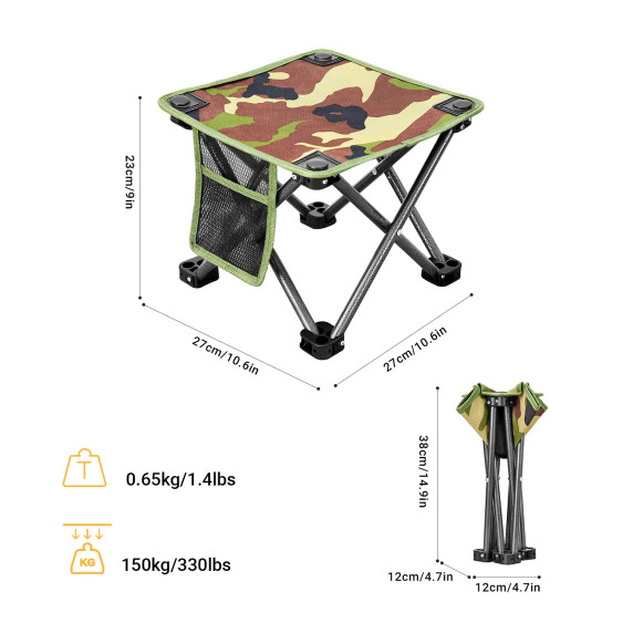 Scaun camping - KING CAMP - verde camuflaj