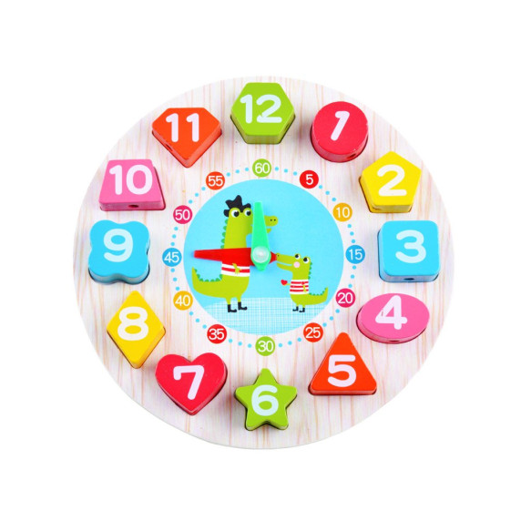 Ceas educativ din lemn pentru copii - Inlea4Fun