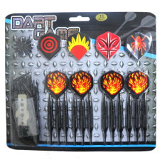 Darts géphez való nyíl szett MASTER Black Plated Brass 12 db - softip 16g set - 
