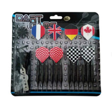 Darts géphez való nyíl szett MASTER Black Plated Brass 12 db - softip 18g set - 