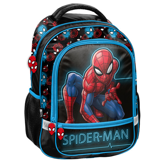 Školská taška 42 x 31 x 16 cm PASO Spiderman - modrý/čierny