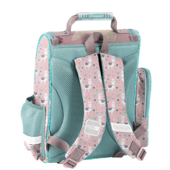 Merevfalú ergonomikus iskolatáska 36x28x15 cm PASO Láma
