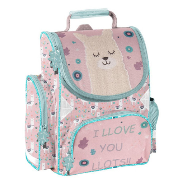 Merevfalú ergonomikus iskolatáska 36x28x15 cm PASO Láma