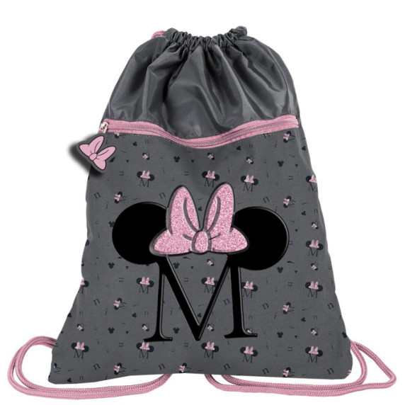 Vak na telocvik 45 x 34 cm PASO Minnie Mouse - tmavosivý