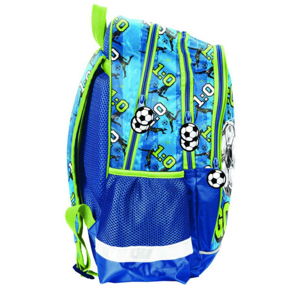 Školská taška ergonomická PASO GOL! 42 x 30 x 18 cm - modrá