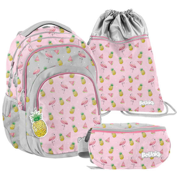 Set ghiozdan - PASO Tropic - ghiozdan, sac de sport și geantă cu curea