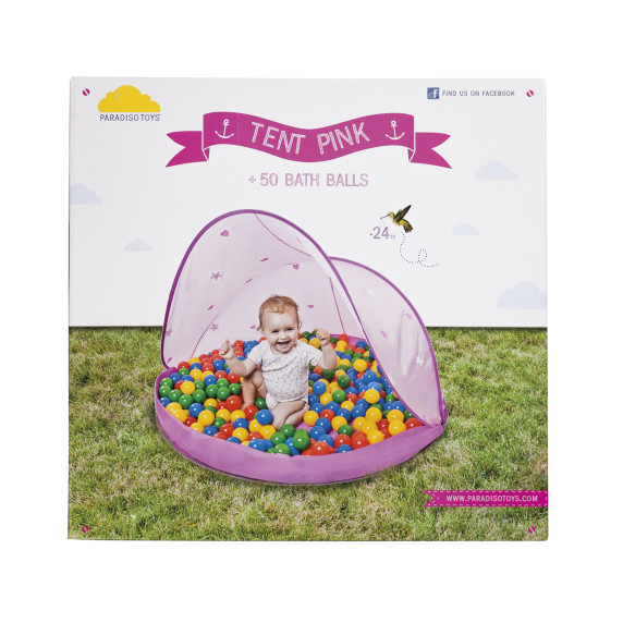 Cort de plajă pop-up pentru copii, Tent Pink, roz Inlea4Fun
