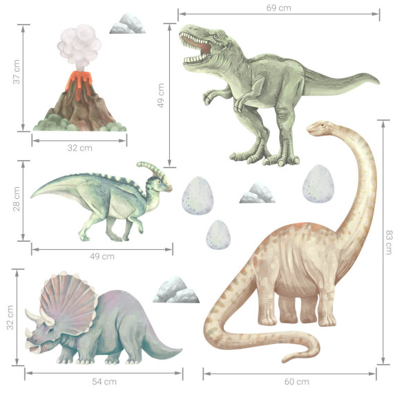 Autocolant perete - dinosaur - DINOSAURS I 
