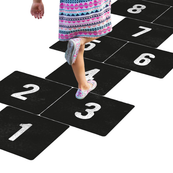 Autocolant podea - școala - negru - HOPSCOTCH