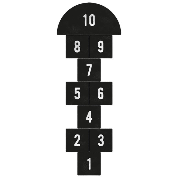 Autocolant podea - școala - negru - HOPSCOTCH