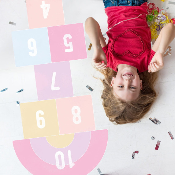 Padlómatrica HOPSCOTCH - Ugróiskola rózsaszín