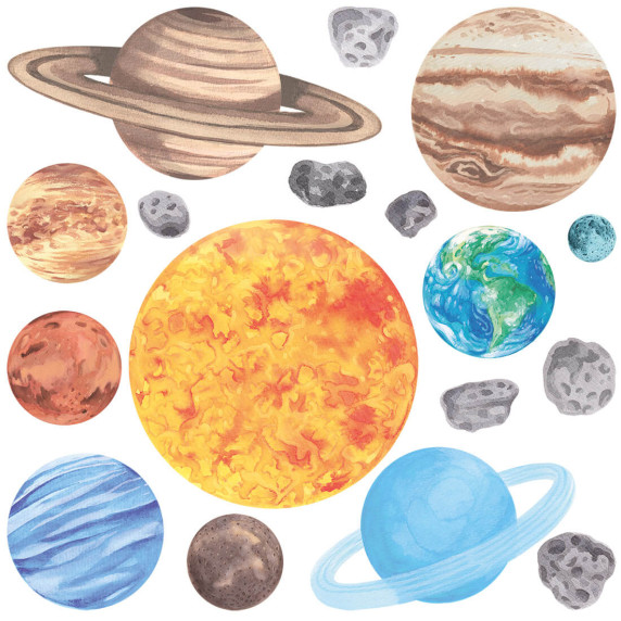 Autocolant perete - planete - SOLAR SYSTEM