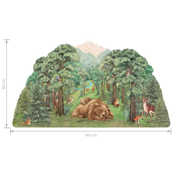 Autocolant perete - lumea pădurii - 114x80 cm - FOREST