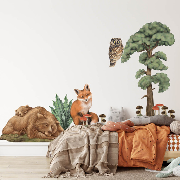 Autocolant perete FOREST ANIMALS I - animale de pădure