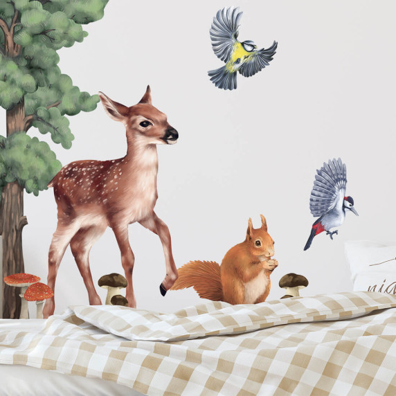 Autocolant perete FOREST ANIMALS II - animale de pădure