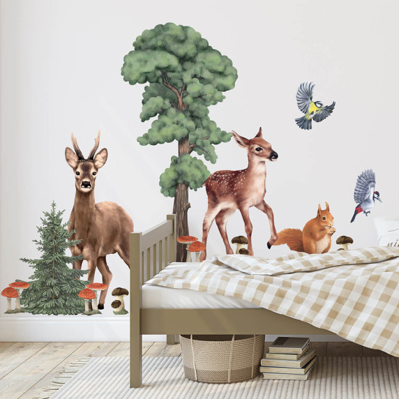 Autocolant perete FOREST ANIMALS II - animale de pădure