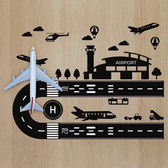 Autocolant podea - aeroport - AIRPORT