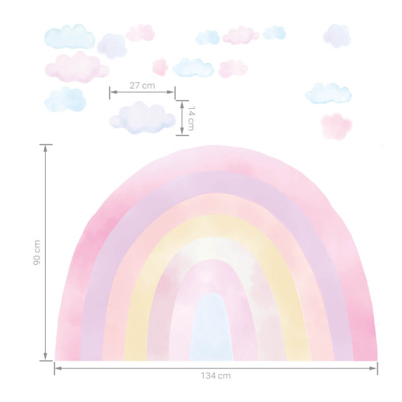 Falmatrica RAINBOW - Szivárvány - rózsaszín