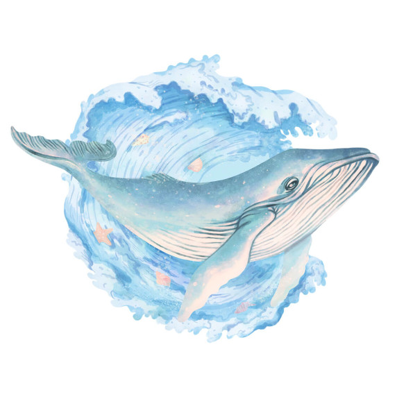 Autocolant perete - balenă - UNDERWATER WORLD Whale 