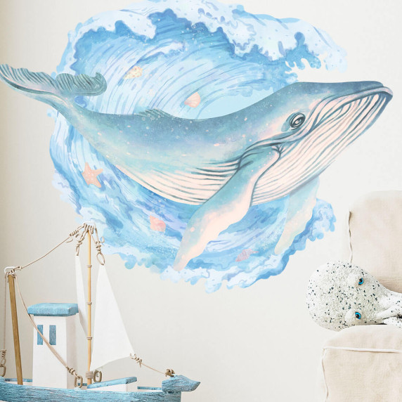 Autocolant perete - balenă - UNDERWATER WORLD Whale 