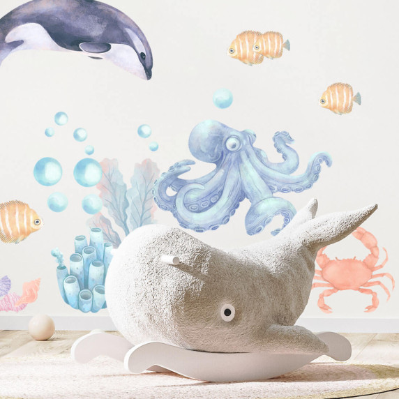 Dekorácia na stenu OCEAN ANIMALS II - morské živočíchy II