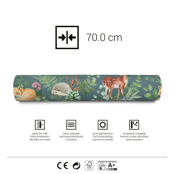 Tapeta na stenu Lesný svet PASTELOWE Wallpapers Woodland - zelená
