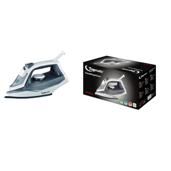 Fier de călcat cu aburi 2200 W - gri - TOPMATIC DB-2300.21