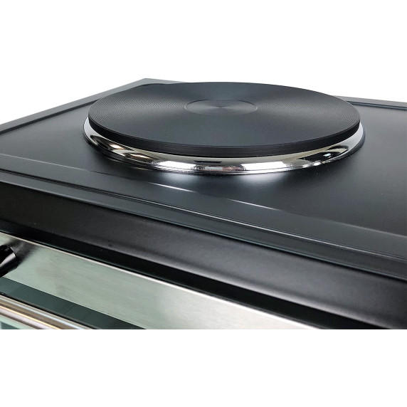 TOPMATIC multifunkčná mini rúra s dvomi varnými doskami PKMBO-35RH