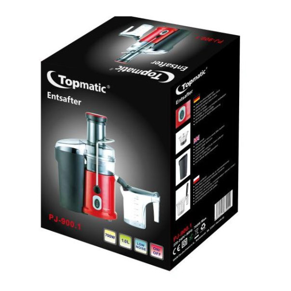 Gyümölcscentrifuga TOPMATIC PJ900.1 700W - piros