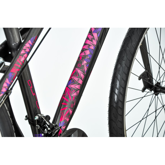 Dámsky horský bicykel AURORA 26"/18" AUR 266 - sivo-fialovo-ružový