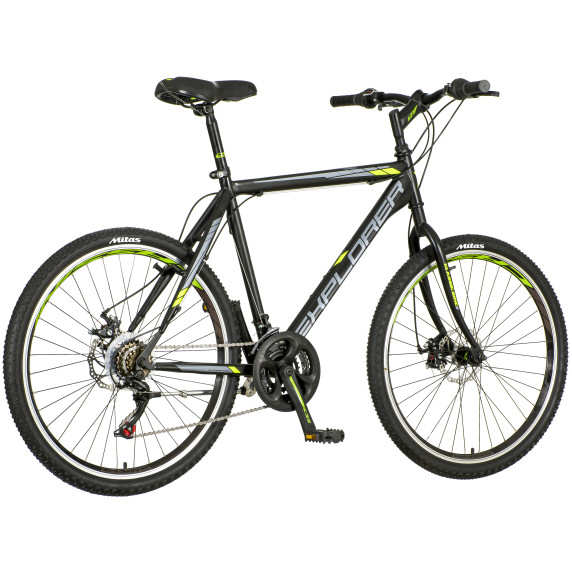 Pánsky horský bicykel Explorer Classic  26"/21 - čierno/sivý/zelený